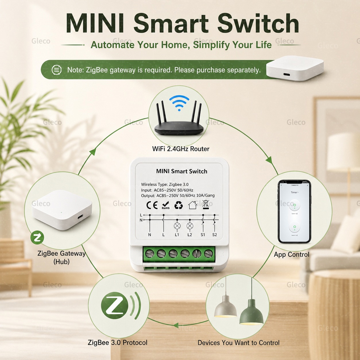 Zigbee Tuya Smart Switch Smart - Smart Home Hub 2 ulasan dan harga