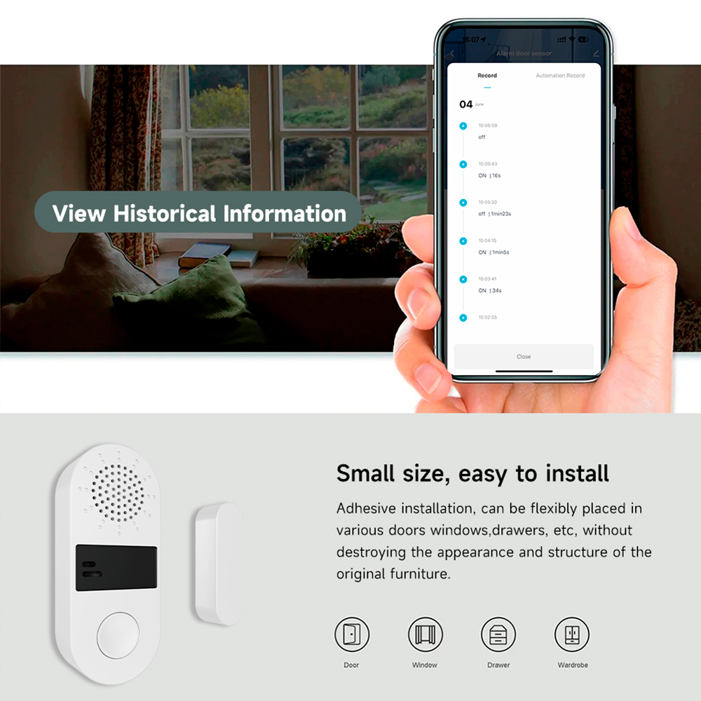Sensor Kontak Pintu Jendela Ni - Wireless Door Sensor ulasan dan harga