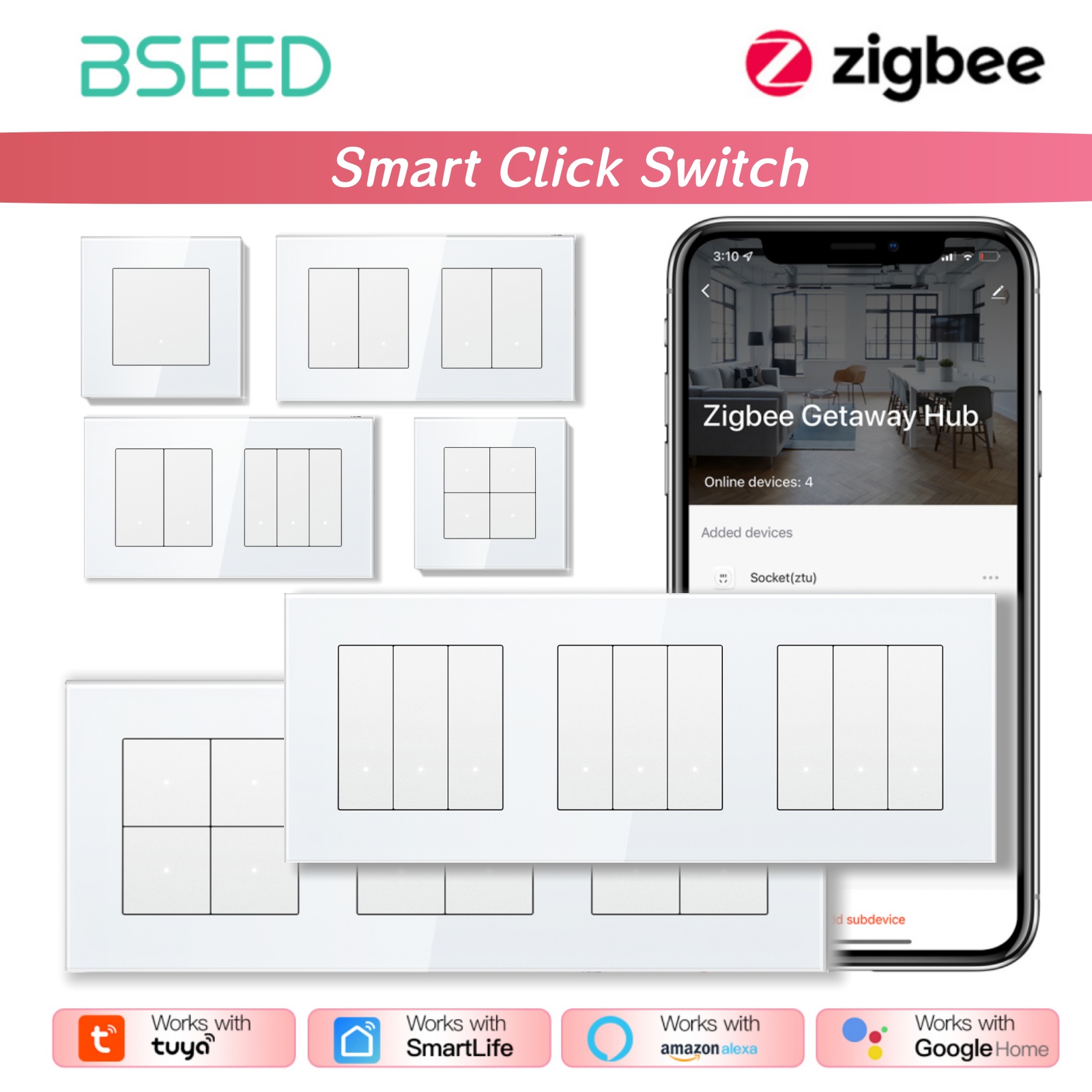 BSEED ZigBee Click Switches Se - Smart Home Yellow ulasan dan harga